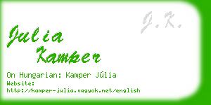 julia kamper business card
